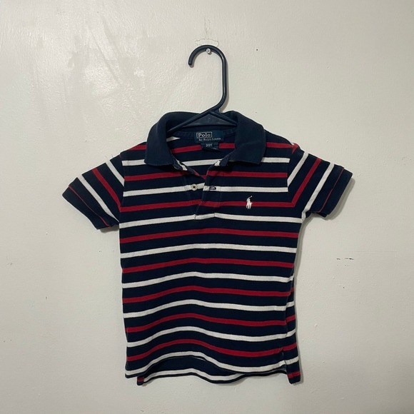 Polo Ralph Lauren Other - Polo Ralph Lauren Kids Toddler 2T Navy Red White Striped Polo Shirt Classic